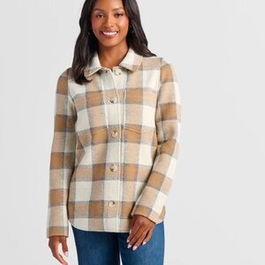 THREAD & SUPPLY BROWN PLAID JACKET